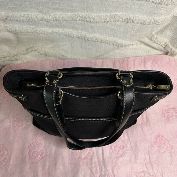 ˚₊‧꒰ა ☆ ໒꒱ ‧₊˚ ANTONIO MELANI Tote Handbag  Large Black (AA1-G) - Picture 3 of 11